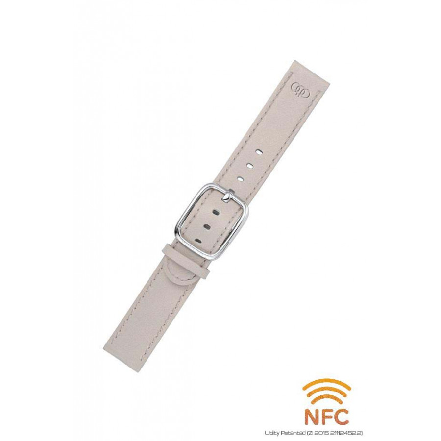 NFC Grey Leather Strap